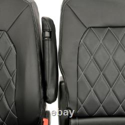 VW Crafter Front Seat Covers Leatherette with Embroidery (2017 Onwards) 958
