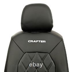 VW Crafter Front Seat Covers Leatherette with Embroidery (2017 Onwards) 958