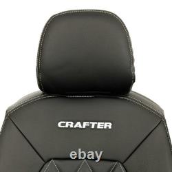VW Crafter Front Seat Covers Leatherette with Embroidery (2017 Onwards) 958