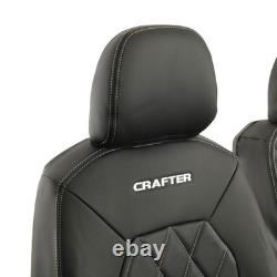 VW Crafter Front Seat Covers Leatherette with Embroidery (2017 Onwards) 958