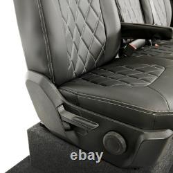 VW Crafter Front Seat Covers Leatherette with Embroidery (2017 Onwards) 958