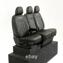 VW Crafter Front Seat Covers Leatherette with Embroidery (2017 Onwards) 958