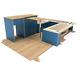 Vw T5 T6 U Shape Bed System Camper Van U-shape Beds With Cabinet + Oak Worktop