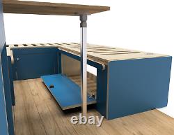 VW T5 T6 U Shape Bed System Camper Van U-Shape Beds with Cabinet + Oak Worktop