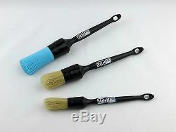 Valet PRO Sash Alloy Wheel / Detailing Brush Set of 3 Brushes