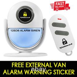 Van Security Alarm EASY FIT WIRELESS BATTERY OPERATED, 125db Siren With Remote
