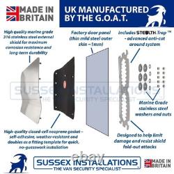 Van Security Shield For Ford Transit MK8 2014-On Right Side Door Brushed