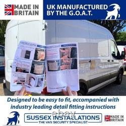 Van Security Shield For Ford Transit MK8 2014-On Right Side Door Brushed