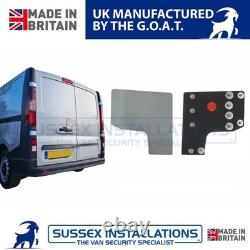 Van Security Shield For Renault Trafic 2014-On Rear Barn Door Brushed