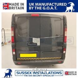 Van Security Shield For Renault Trafic 2014-On Rear Barn Door Brushed
