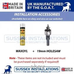 Van Security Shield For Renault Trafic 2014-On Rear Barn Door Brushed