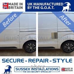 Van Security Shield Set For Vauxhall Vivaro 2019-On Twin Side Doors Brushed