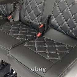Vauxhall Opel Vivaro Front Leatherette Seat Covers Tailored (2019 On) Black 806