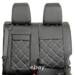 Vauxhall Opel Vivaro Front Leatherette Seat Covers Tailored (2019 On) Black 806