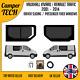 Vauxhall Vivaro 01 14 Driver Sliding Passenger Fixed Windows+ Fit Kit + U Trim