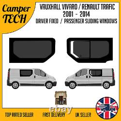 Vauxhall Vivaro 2001 14 Driver FIXED Passenger SLIDING Windows + Bonding kit