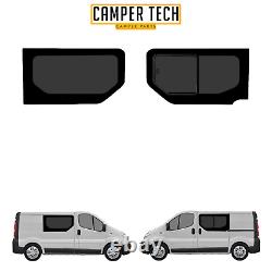 Vauxhall Vivaro 2001 14 Driver FIXED Passenger SLIDING Windows + Bonding kit