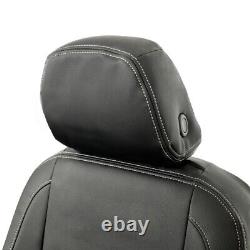 Vw Caddy Front Seat Covers Leatherette Tailored (2021 Onwards) Black 956