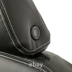 Vw Caddy Front Seat Covers Leatherette Tailored (2021 Onwards) Black 956