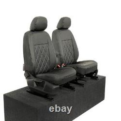 Vw Caddy Front Seat Covers Leatherette Tailored (2021 Onwards) Black 956