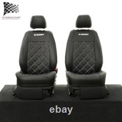 Vw Caddy Front Seat Covers Leatherette With'caddy' Embroidery (2004-2020) 852