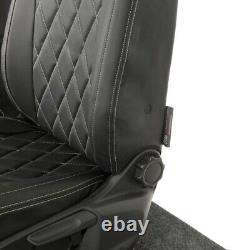 Vw Caddy Front Seat Covers Leatherette With'caddy' Embroidery (2023 On) 956