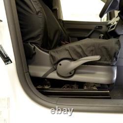 Vw Caddy Front Seat Covers With Caddy' Embroidery (2004 Onwards) Black 146
