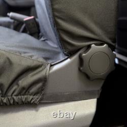 Vw Caddy Front Seat Covers With Caddy' Embroidery (2004 Onwards) Black 146