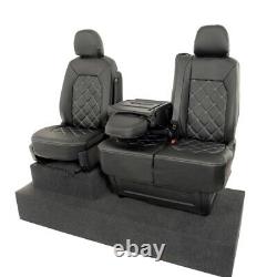 Vw Crafter Front Seat Covers Leatherette (2017 Onwards) Black 1156