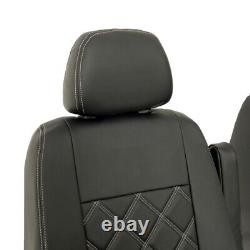 Vw Crafter Front Seat Covers Leatherette Tailored (2010-2017) Black 234