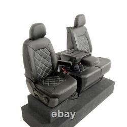 Vw Crafter Front Seat Covers Leatherette Tailored (2024 Onwards) Black 1156