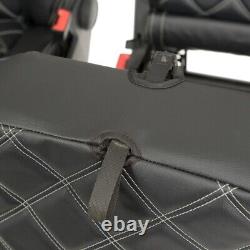 Vw Crafter Front Seat Covers Leatherette Tailored (2024 Onwards) Black 1156