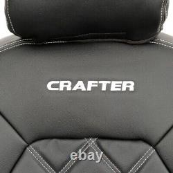 Vw Crafter Front Seat Covers Leatherette With'crafter' Embroidery (2017 On) 892