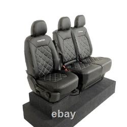 Vw Crafter Front Seat Covers Leatherette With'crafter' Embroidery (2017 On) 892