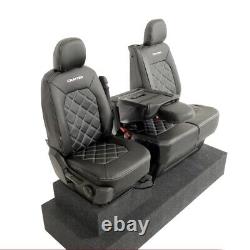 Vw Crafter Front Seat Covers Leatherette With'crafter' Embroidery (2017 On) 892