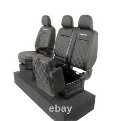 Vw Crafter Front Seat Covers Leatherette With'crafter' Embroidery (2017 On) 892