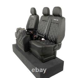 Vw Crafter Front Seat Covers Leatherette With'crafter' Embroidery (2017 On) 892