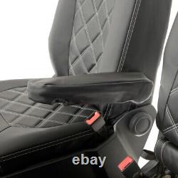 Vw Crafter Front Seat Covers Leatherette With'crafter' Embroidery (2017 On) 892