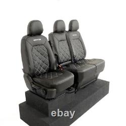 Vw Crafter Front Seat Covers Leatherette With'crafter' Embroidery (2017 On) 892