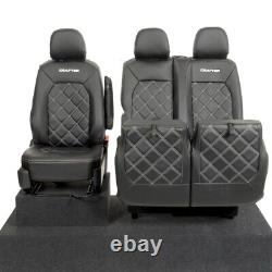 Vw Crafter Front Seat Covers Leatherette With'crafter' Embroidery (2017 On) 892