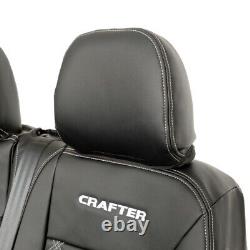 Vw Crafter Front Seat Covers Leatherette With'crafter' Embroidery (2017 On) 892