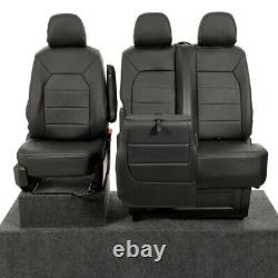 Vw Crafter Van Front Seat Covers Leatherette Tailored (2017 Onwards) Black 959