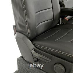 Vw Crafter Van Front Seat Covers Leatherette Tailored (2017 Onwards) Black 959