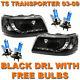 Vw T5 Transporter 03-10 Black R8 Drl Led Devil Eye Projector Head Lights Lamps