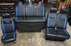 Vw Transporter T4 T5 T6 seats and Full width Rock n Roll bed from leatherette