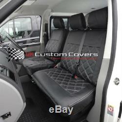 Vw Transporter T5 T26 T28 T30 T32 Tailored Leatherette Seat Covers 2003 On 209