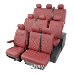 Vw Transporter T5/t5.1 Shuttle All Seat Covers (2003-2015) Red 964 966 967