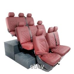 Vw Transporter T5/t5.1 Shuttle All Seat Covers (2003-2015) Red 964 966 967