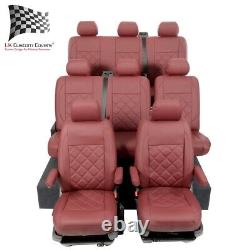 Vw Transporter T5/t5.1 Shuttle All Seat Covers (2003-2015) Red 965 966 967