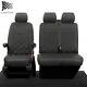 Vw Transporter T6/t6.1 Front Seat Covers Leatherette (2015 Onwards) Black 209